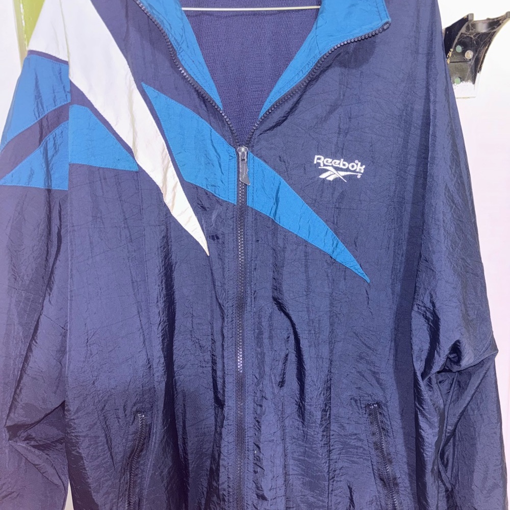 Reebok Navy and Light Blue Jacket